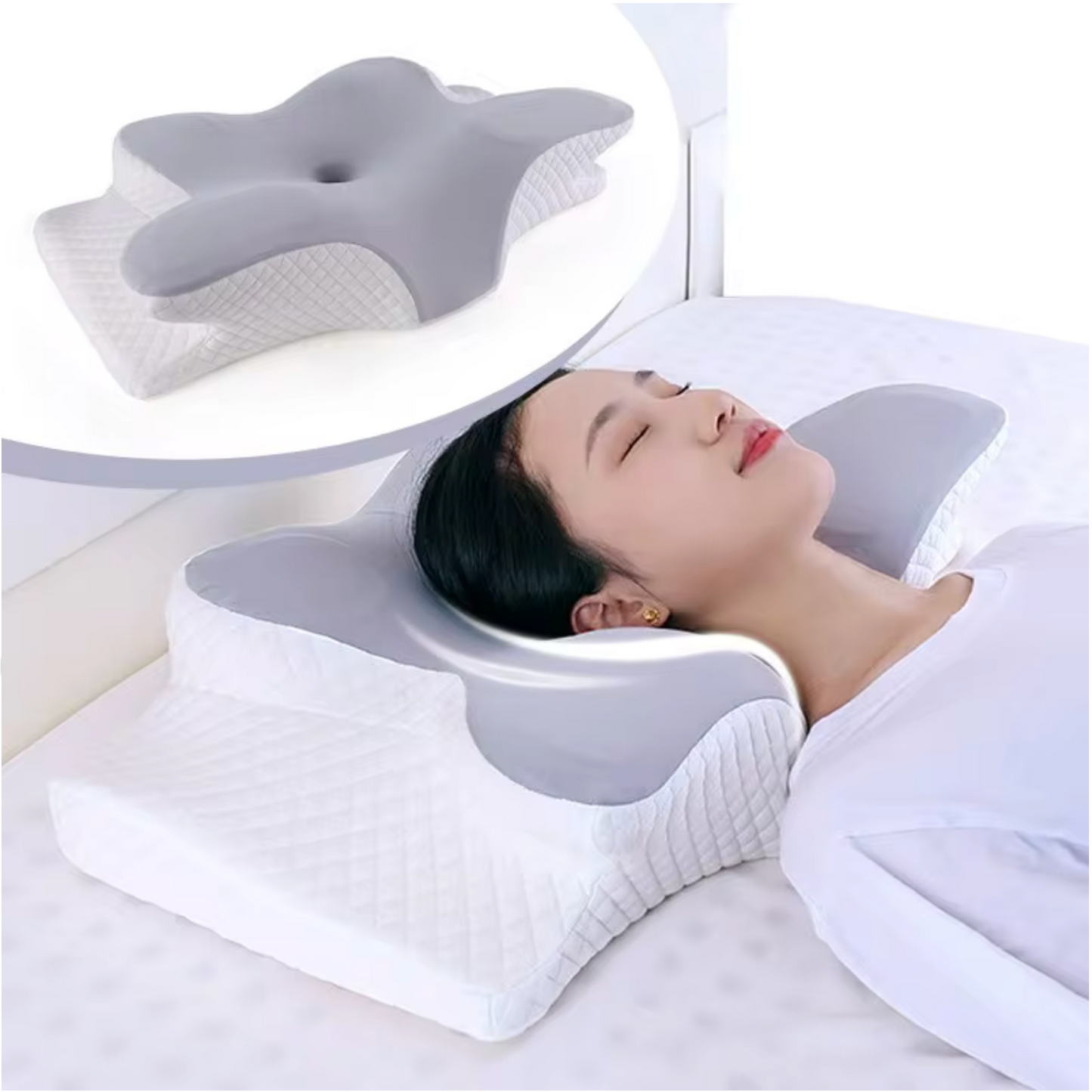 The Harmonious House™ Butterfly Shaped Cervical Pillow for Neck Pain