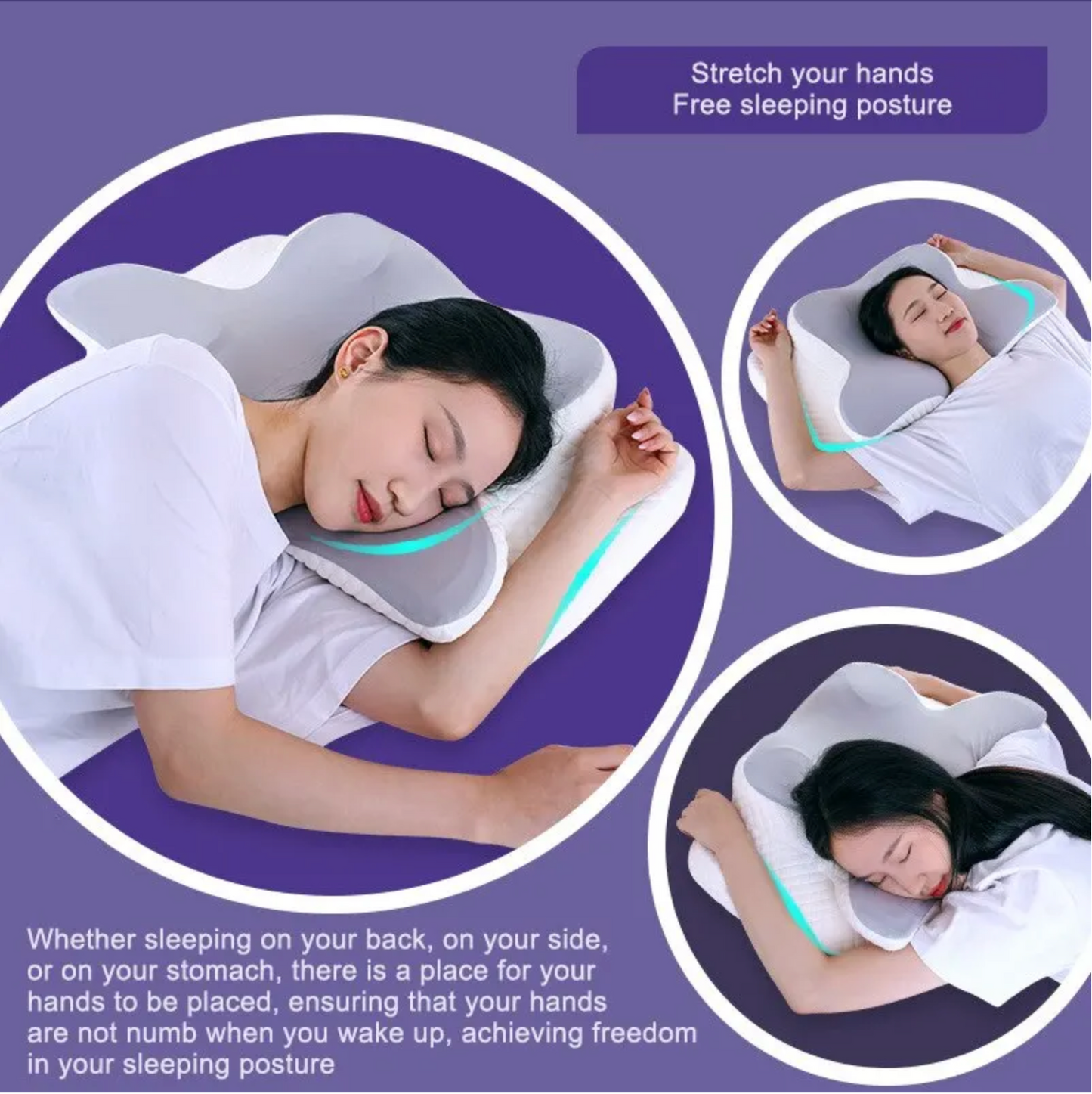 The Harmonious House™ Butterfly Shaped Cervical Pillow for Neck Pain