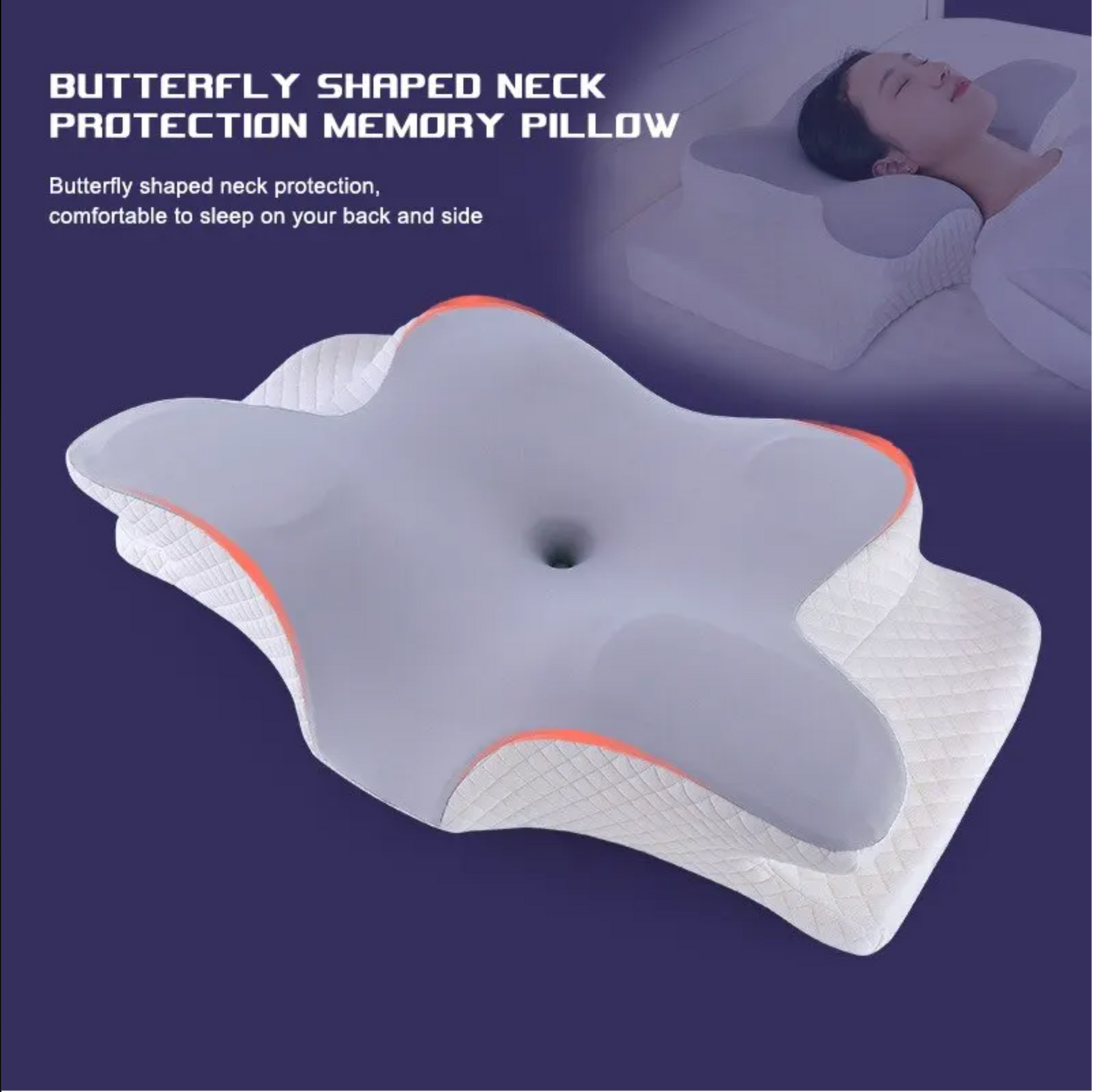 The Harmonious House™ Butterfly Shaped Cervical Pillow for Neck Pain